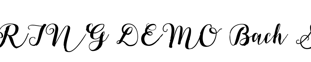  DEMO Bach Script Regular