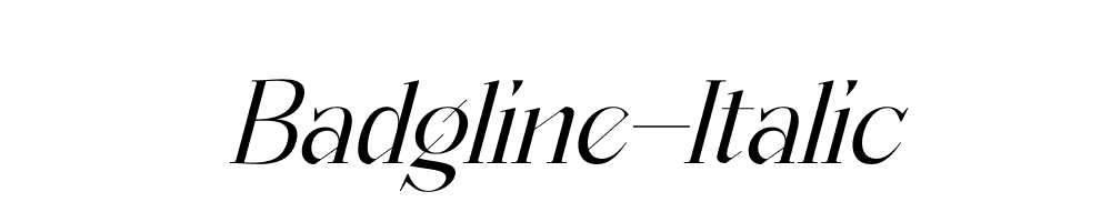 Badgline-Italic