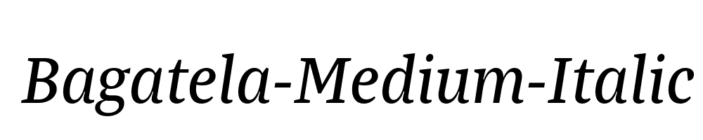 Bagatela-Medium-Italic