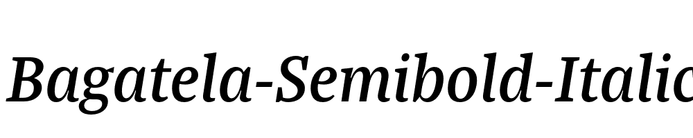 Bagatela-Semibold-Italic