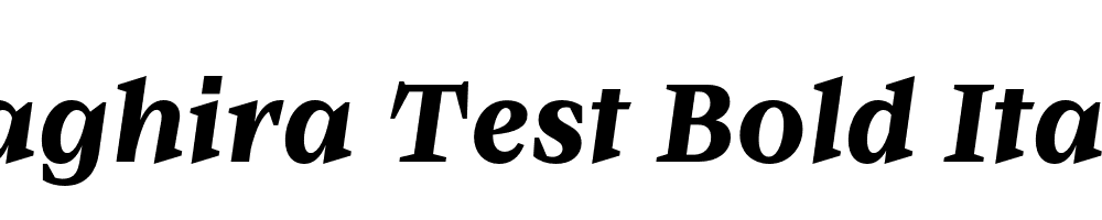 Baghira Test Bold Italic