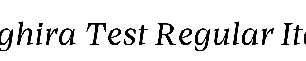 Baghira Test Regular Italic