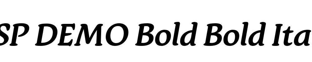 FSP DEMO Bold Bold Italic