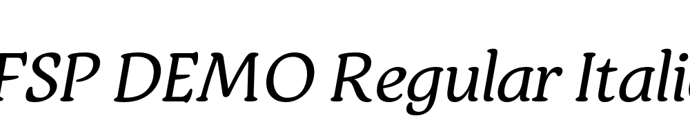 FSP DEMO Regular Italic