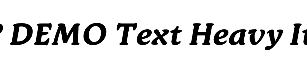 FSP DEMO Text Heavy Italic