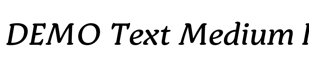 FSP DEMO Text Medium Italic