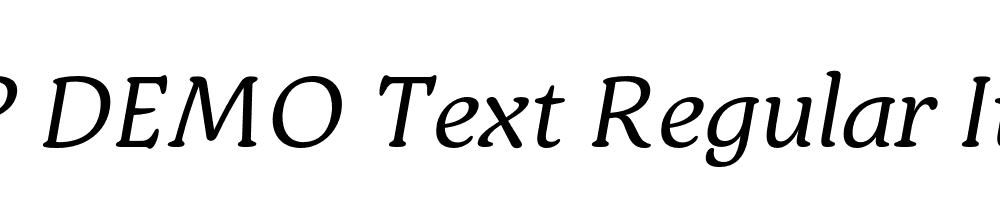 FSP DEMO Text Regular Italic