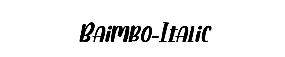 Baimbo-Italic