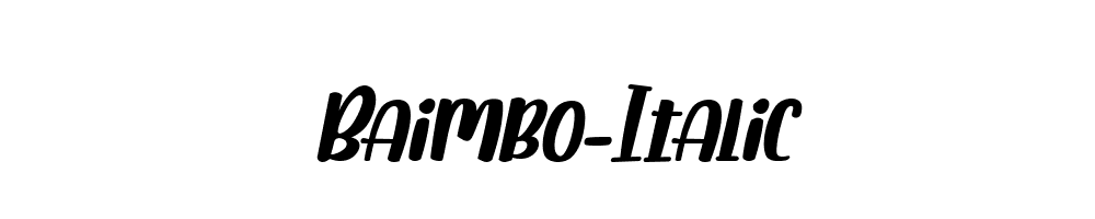 Baimbo-Italic