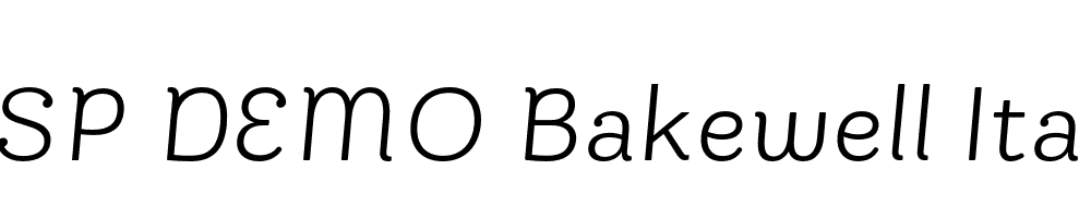 FSP DEMO Bakewell Italic