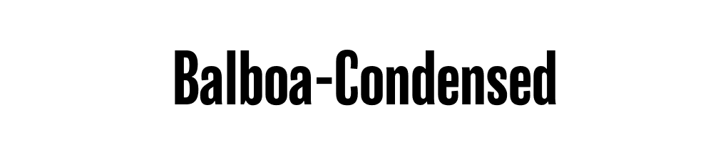 Balboa-Condensed