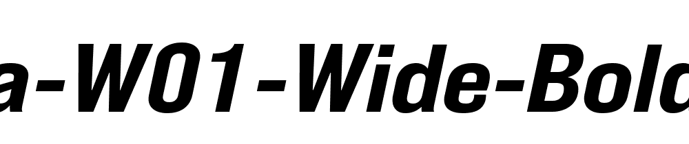 Balboa W01 Wide Bold Italic