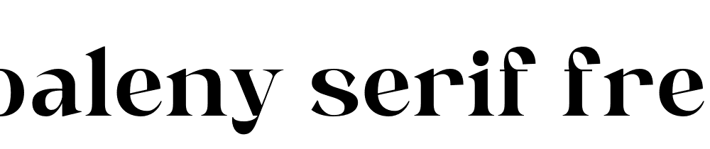 Baleny Serif Free