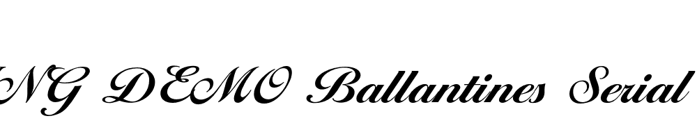  DEMO Ballantines Serial Xbold Regular