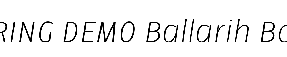  DEMO Ballarih Book Italic