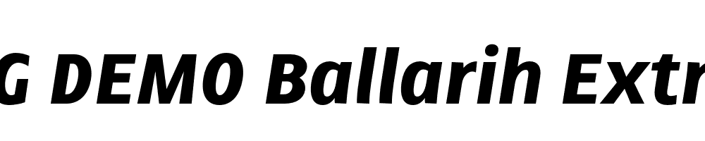  DEMO Ballarih ExtraBold Italic