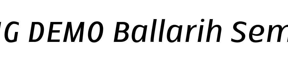  DEMO Ballarih SemiBold Italic