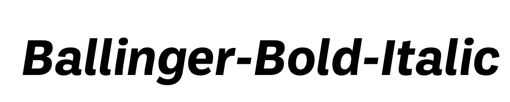 Ballinger-Bold-Italic