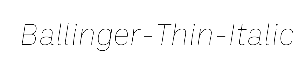 Ballinger-Thin-Italic