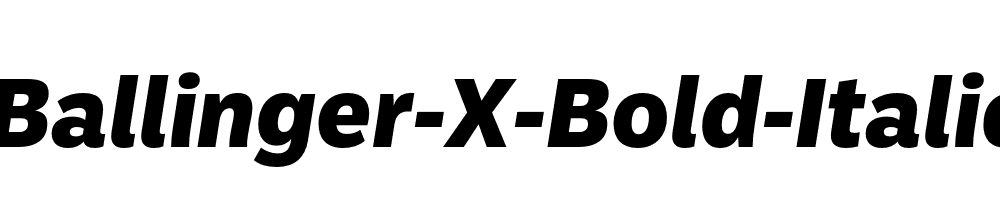 Ballinger-X-Bold-Italic