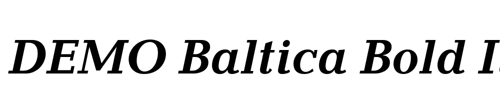 FSP DEMO Baltica Bold Italic