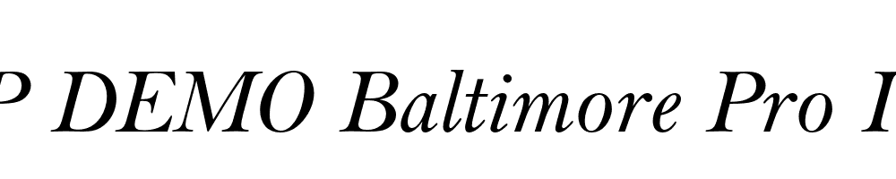 FSP DEMO Baltimore Pro Italic