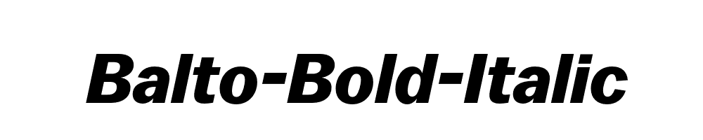 Balto-Bold-Italic