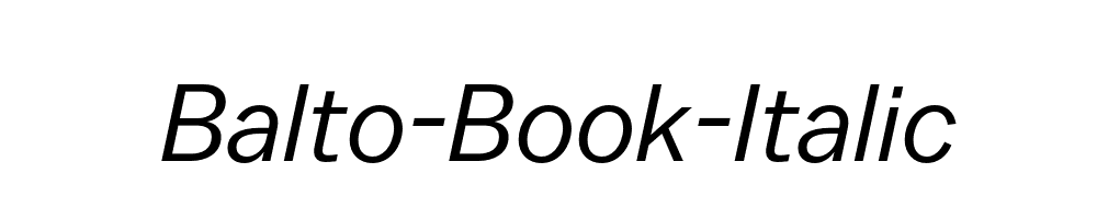 Balto-Book-Italic