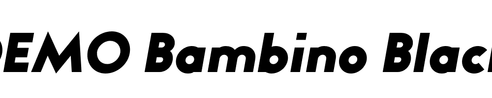  DEMO Bambino Black Italic Regular