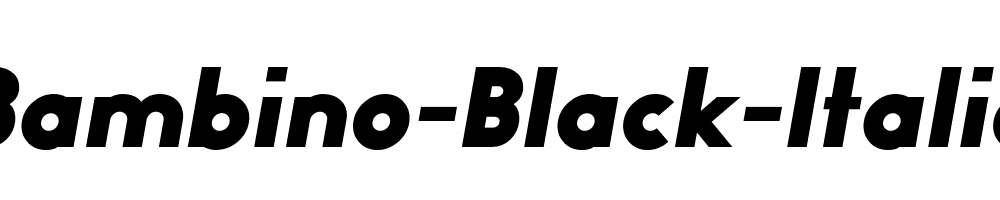 Bambino-Black-Italic