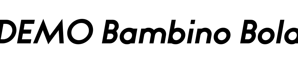  DEMO Bambino Bold Italic Regular