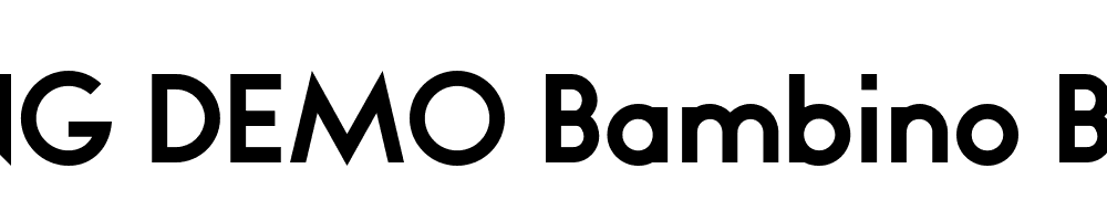  DEMO Bambino Bold Regular