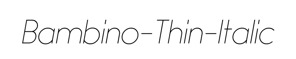 Bambino-Thin-Italic