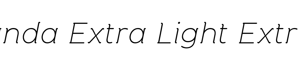  DEMO Banda Extra Light ExtraLight Italic