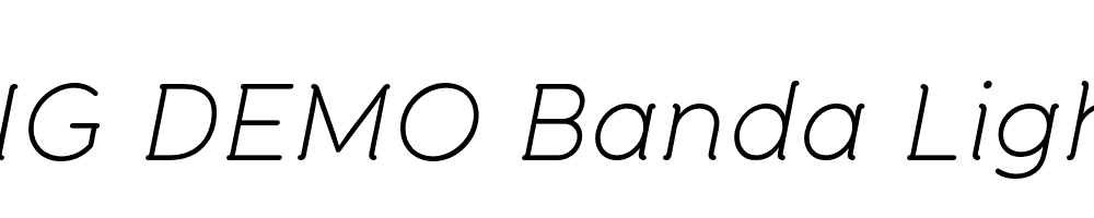  DEMO Banda Light Light Italic