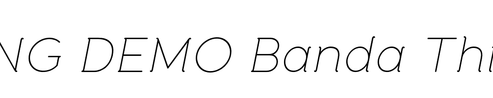  DEMO Banda Thin Thin Italic