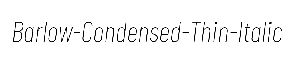 Barlow-Condensed-Thin-Italic