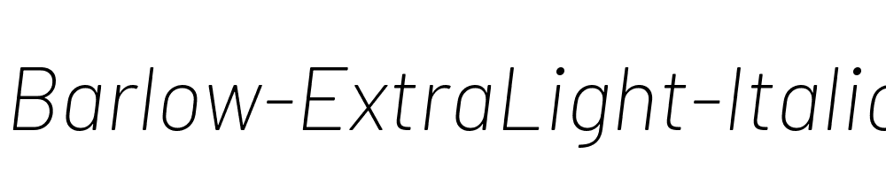 Barlow-ExtraLight-Italic