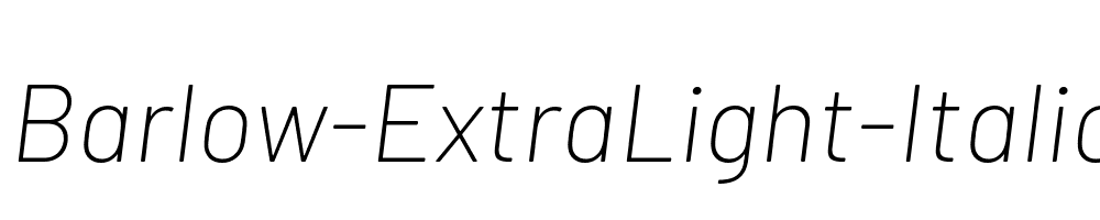 Barlow-ExtraLight-Italic