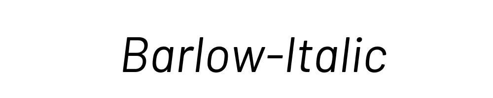 Barlow-Italic