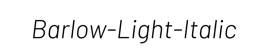 Barlow-Light-Italic