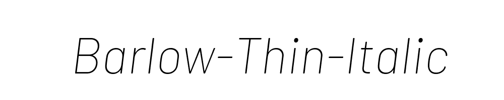 Barlow-Thin-Italic