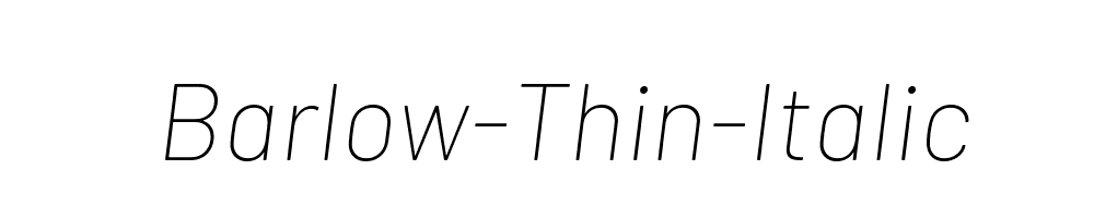 Barlow-Thin-Italic