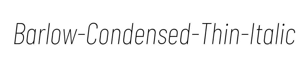 Barlow-Condensed-Thin-Italic