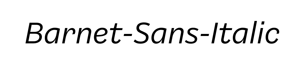 Barnet-Sans-Italic