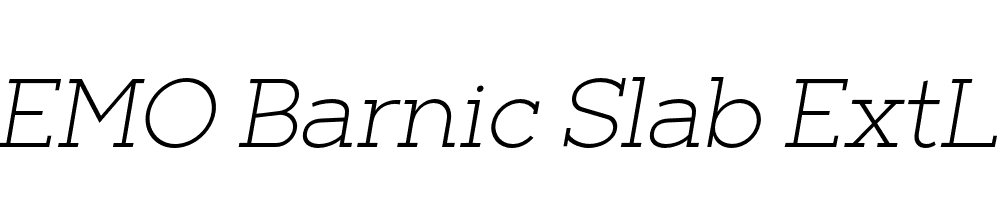 FSP DEMO Barnic Slab ExtLt Italic