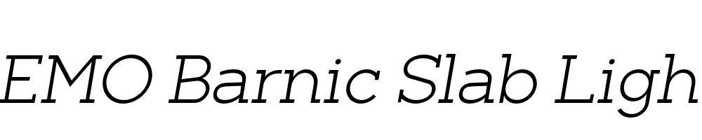 FSP DEMO Barnic Slab Light Italic