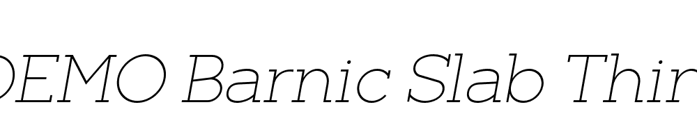 FSP DEMO Barnic Slab Thin Italic