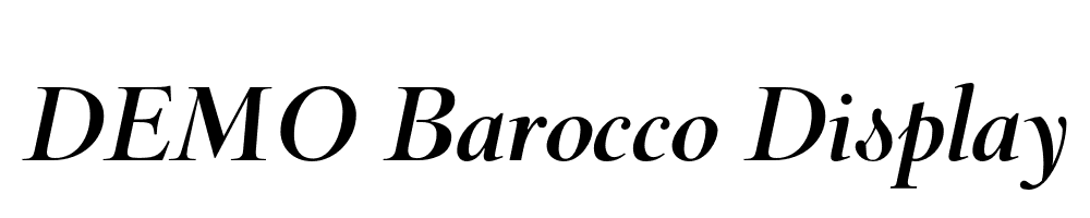  DEMO Barocco Display PRO Light Italic