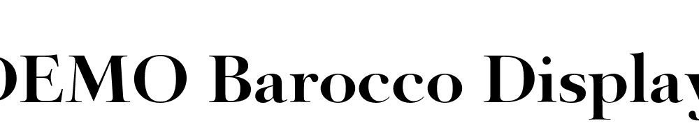  DEMO Barocco Display PRO Light Bold